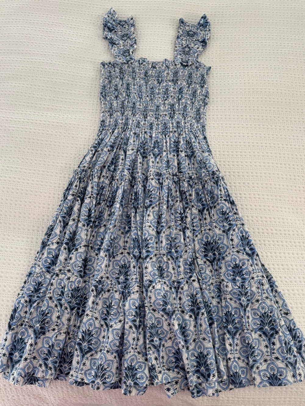 Smocked Ruffle Strap Dress
